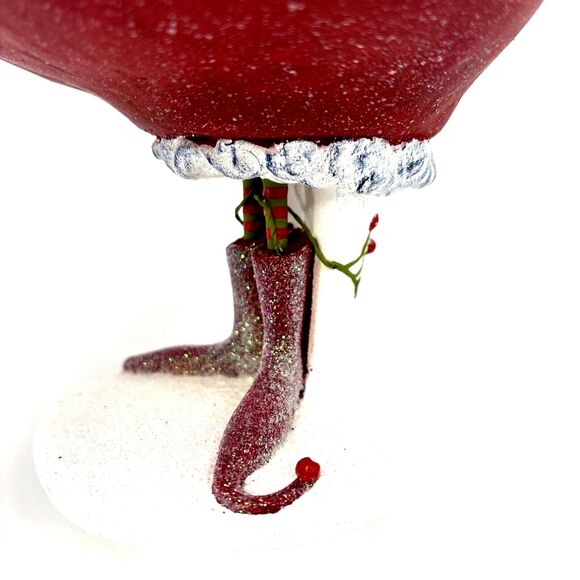 Department 56 Patience Brewster Krinkles Santa Red Speckled Candy Bowl - Picture 15 of 16